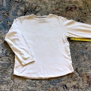 Men’s solid white waffle long sleeve shirt / undershirt MEDIUM